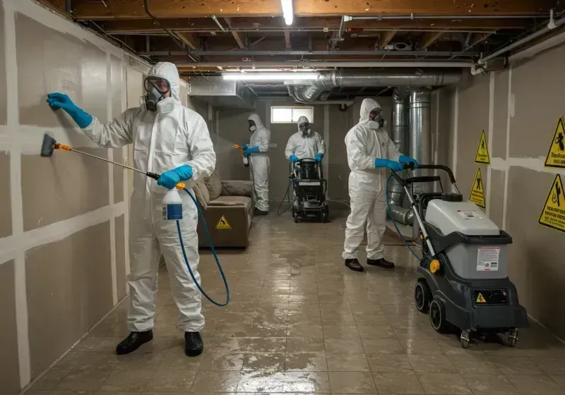 Basement Moisture Removal and Structural Drying process in Brookdale, SC